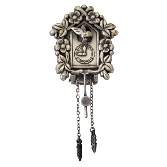 Coro Pegasus Articulated Cuckoo Clock Fur Clip, Signed E828